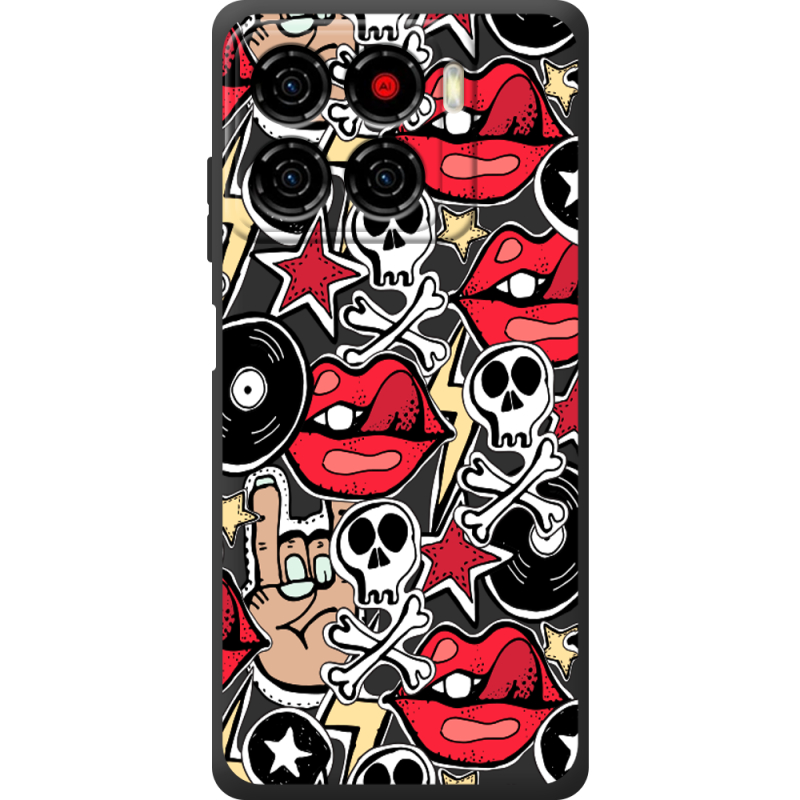 Чорний чохол BoxFace ZTE Blade A56 Rock Graffiti
