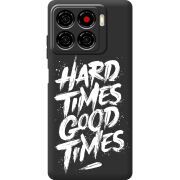 Чорний чохол BoxFace ZTE Blade A56 Hard Times Good Times