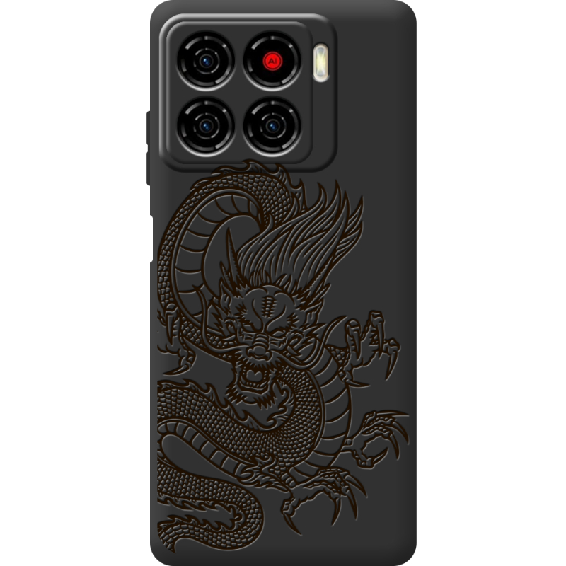 Чорний чохол BoxFace ZTE Blade A56 Chinese Dragon