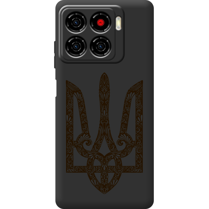 Чорний чохол BoxFace ZTE Blade A56 Ukrainian Trident