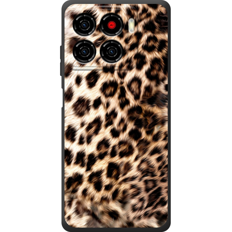 Чорний чохол BoxFace ZTE Blade A56 Леопардовий