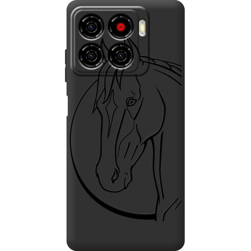 Чорний чохол BoxFace ZTE Blade A56 Horse