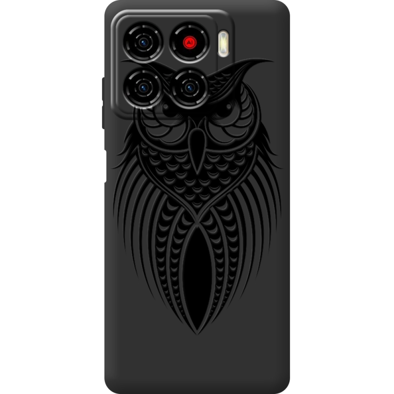 Чорний чохол BoxFace ZTE Blade A56 Owl