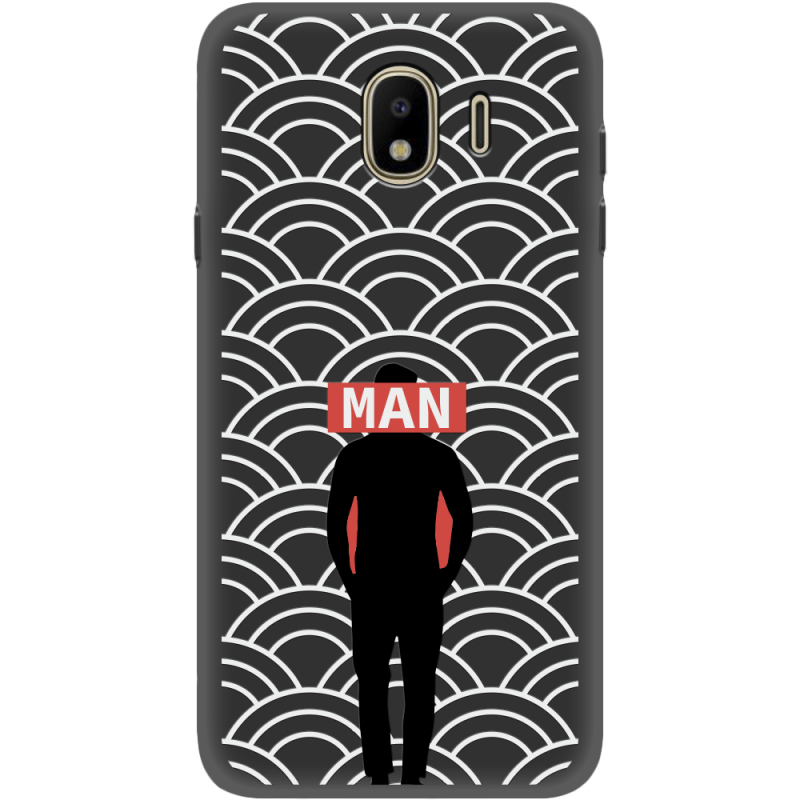 Черный чехол Uprint Samsung J400 Galaxy J4 2018 Man Pattern