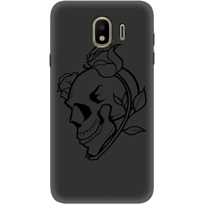 Черный чехол Uprint Samsung J400 Galaxy J4 2018 Skull and Roses