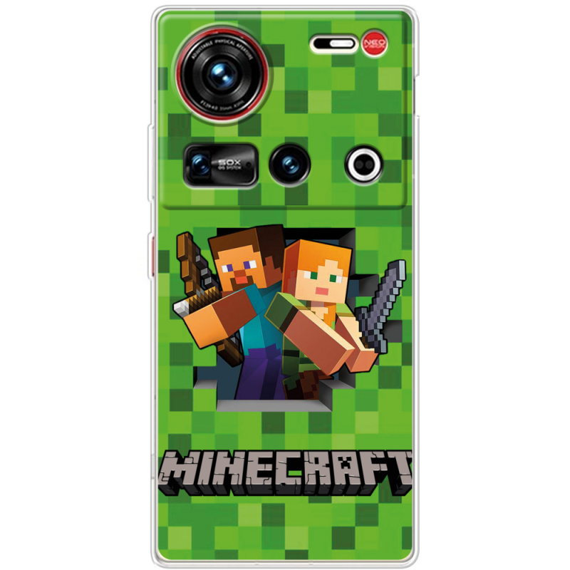 Чохол BoxFace Nubia Z70 Ultra Майнкрафт Стів і Алекс