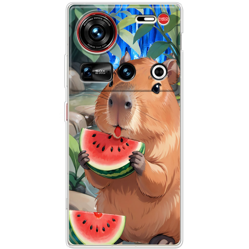 Чохол BoxFace Nubia Z70 Ultra Капібара з кавуном