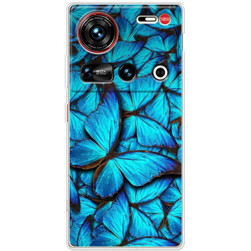 Чохол BoxFace Nubia Z70 Ultra лазурные бабочки