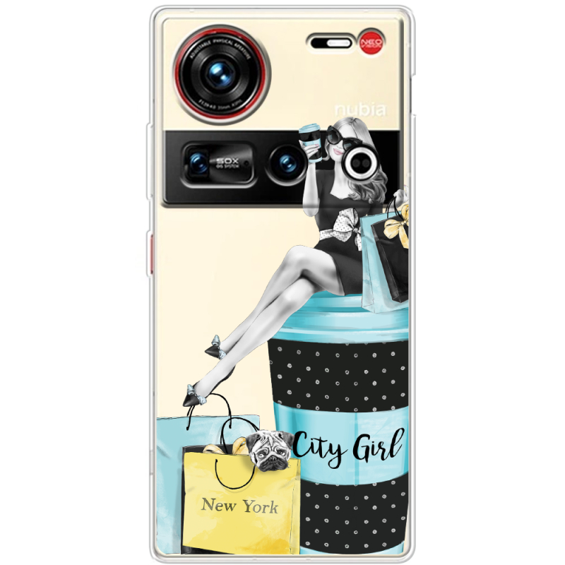 Прозорий чохол BoxFace Nubia Z70 Ultra City Girl