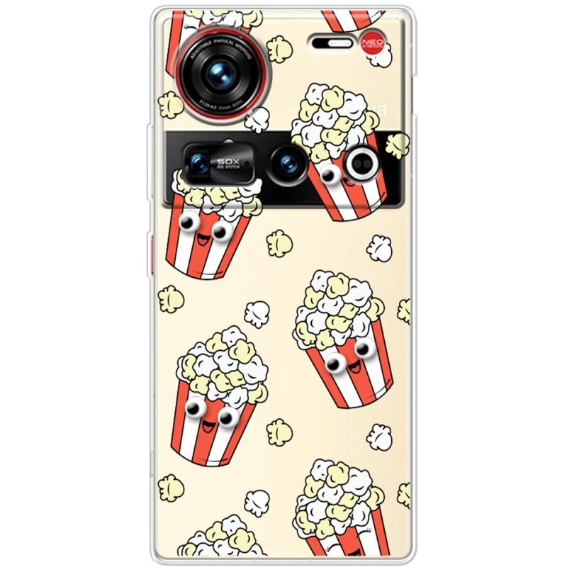 Прозорий чохол BoxFace Nubia Z70 Ultra с 3D-глазками Popcorn