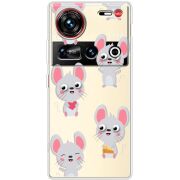 Прозорий чохол BoxFace Nubia Z70 Ultra с 3D-глазками Mouse