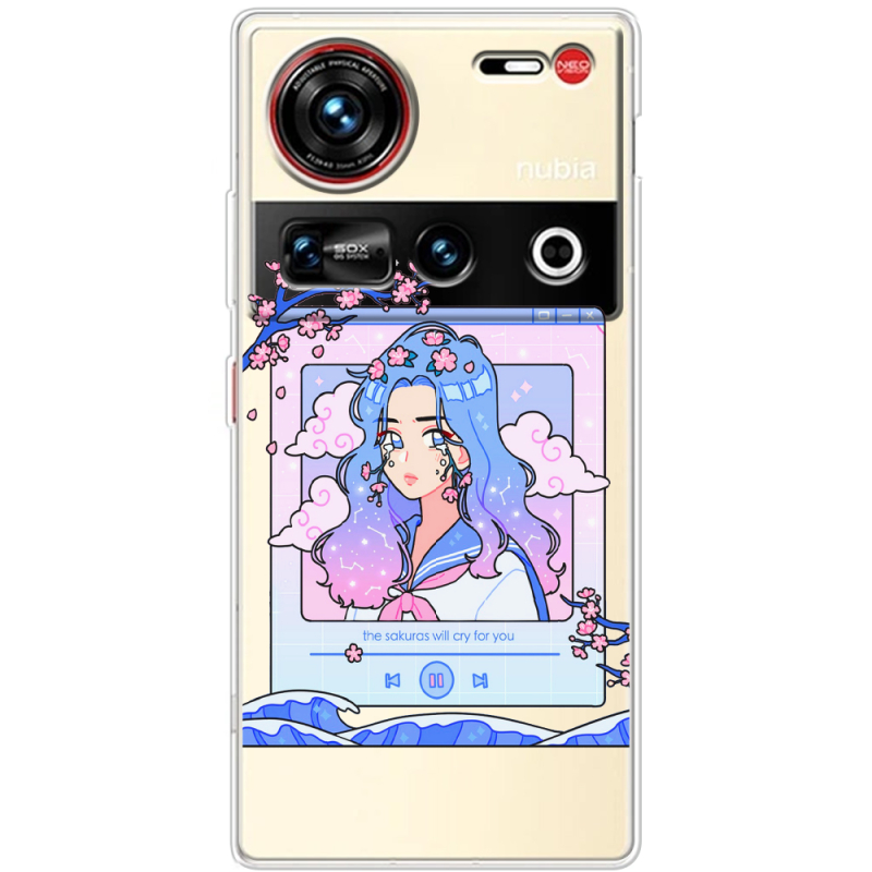 Прозорий чохол BoxFace Nubia Z70 Ultra The Sakuras Will Cry For You