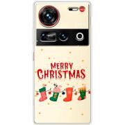 Прозорий чохол BoxFace Nubia Z70 Ultra Merry Christmas