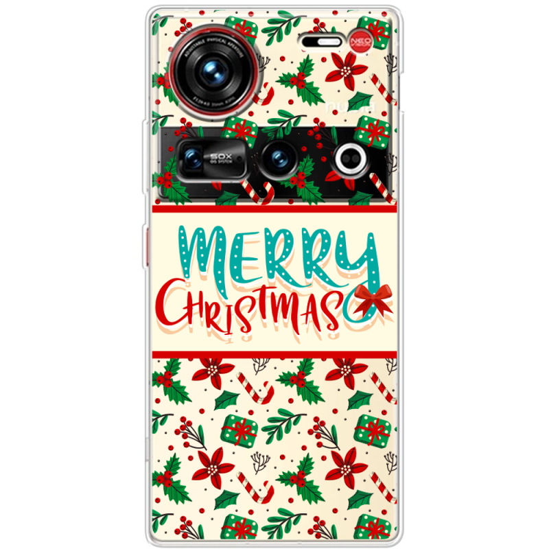 Прозорий чохол BoxFace Nubia Z70 Ultra Vintage Christmas Pattern