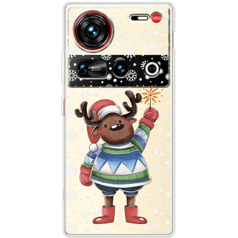 Прозорий чохол BoxFace Nubia Z70 Ultra Christmas Deer with Snow