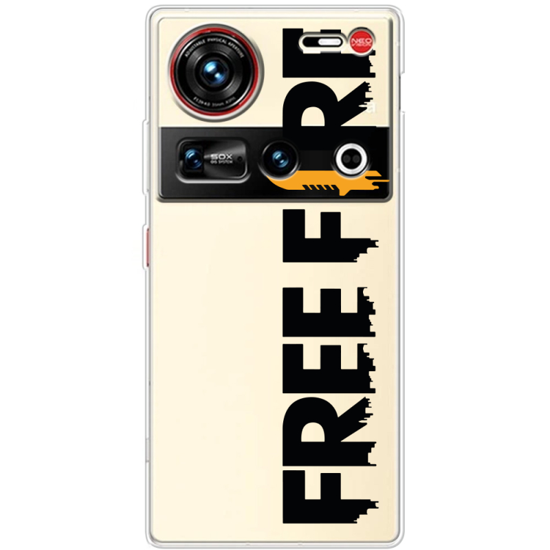 Прозорий чохол BoxFace Nubia Z70 Ultra Free Fire Black Logo