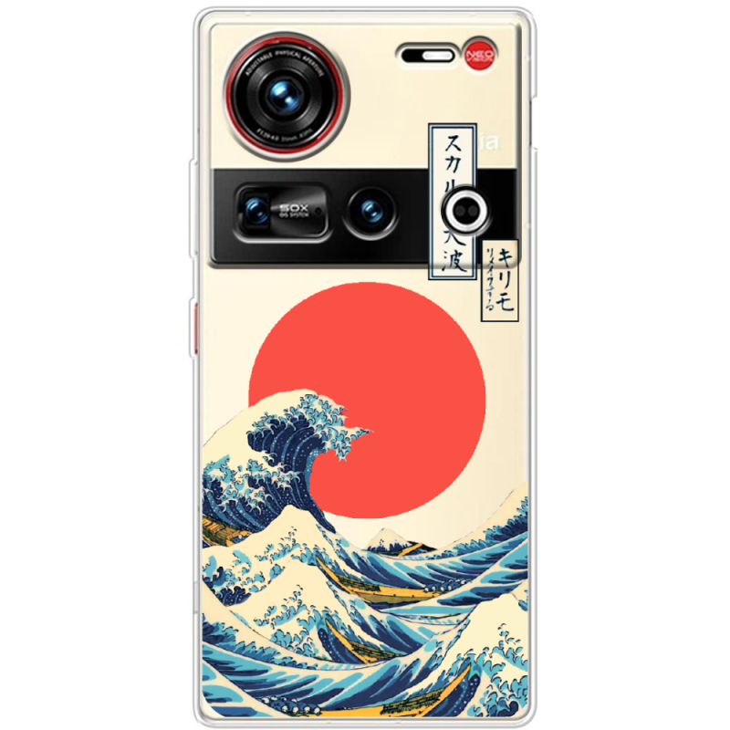 Прозорий чохол BoxFace Nubia Z70 Ultra Большая волна в Канагаве
