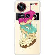 Прозорий чохол BoxFace Nubia Z70 Ultra Donuts