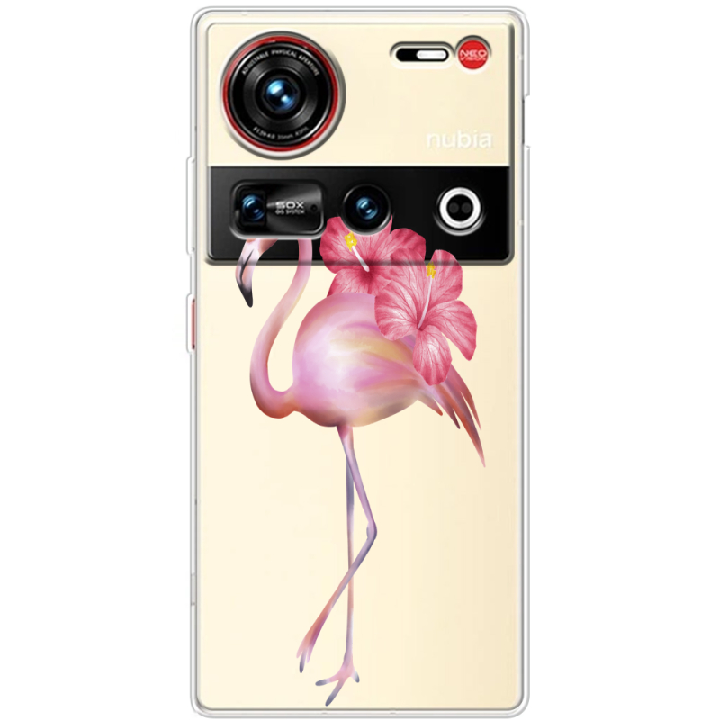 Прозорий чохол BoxFace Nubia Z70 Ultra Floral Flamingo