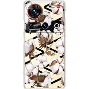 Прозорий чохол BoxFace Nubia Z70 Ultra Cotton flowers