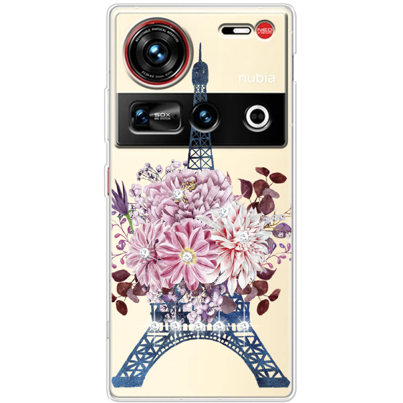 Чохол зі стразами Nubia Z70 Ultra Eiffel Tower