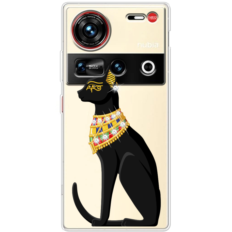 Чохол зі стразами Nubia Z70 Ultra Egipet Cat