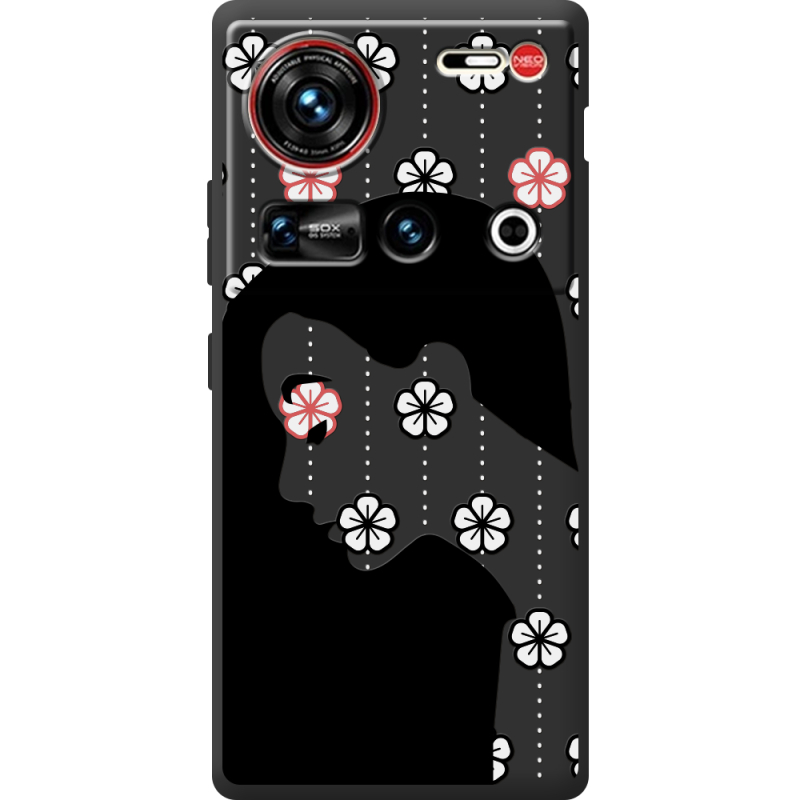 Чорний чохол BoxFace Nubia Z70 Ultra Flower Hair