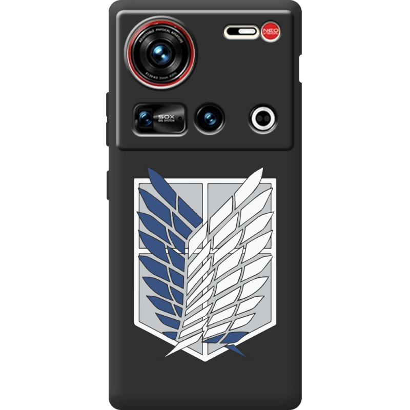 Чорний чохол BoxFace Nubia Z70 Ultra Атака Титанов Крылья Свободы