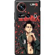 Чорний чохол BoxFace Nubia Z70 Ultra Атака Титанов Леви