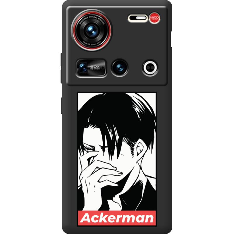 Чорний чохол BoxFace Nubia Z70 Ultra Attack On Titan - Ackerman