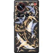 Чорний чохол BoxFace Nubia Z70 Ultra Ластівки