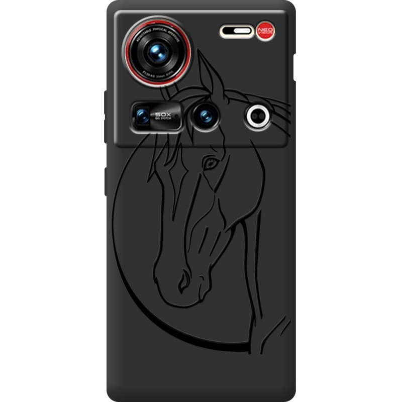 Чорний чохол BoxFace Nubia Z70 Ultra Horse