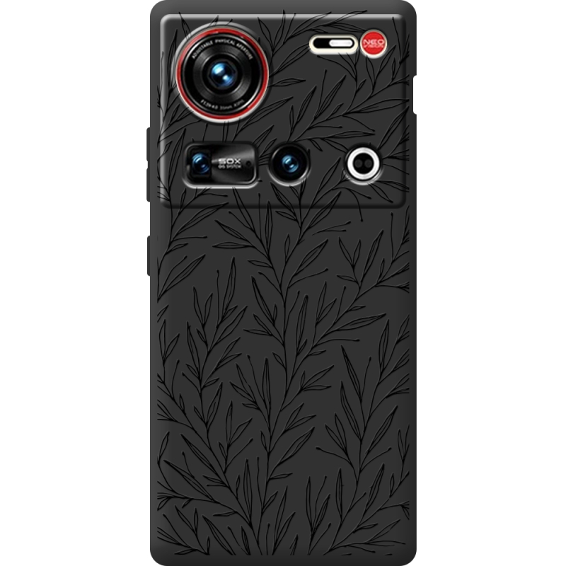 Чорний чохол BoxFace Nubia Z70 Ultra Leaves