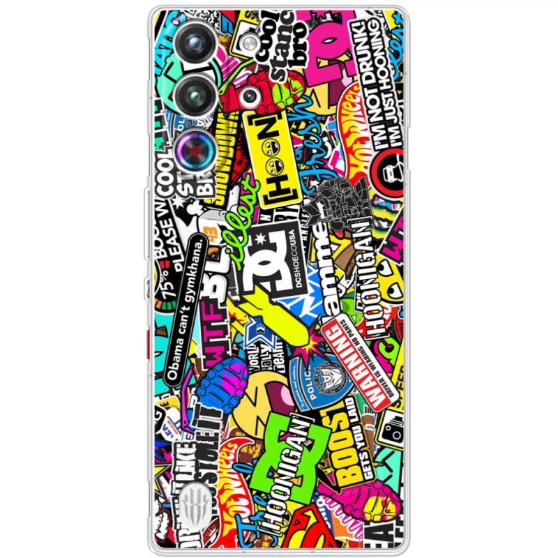 Чохол BoxFace Nubia RedMagic 10 Pro Multicolored Inscriptions