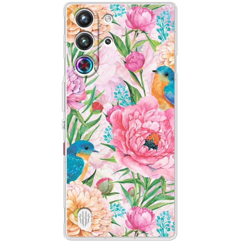 Чохол BoxFace Nubia RedMagic 10 Pro Birds in Flowers