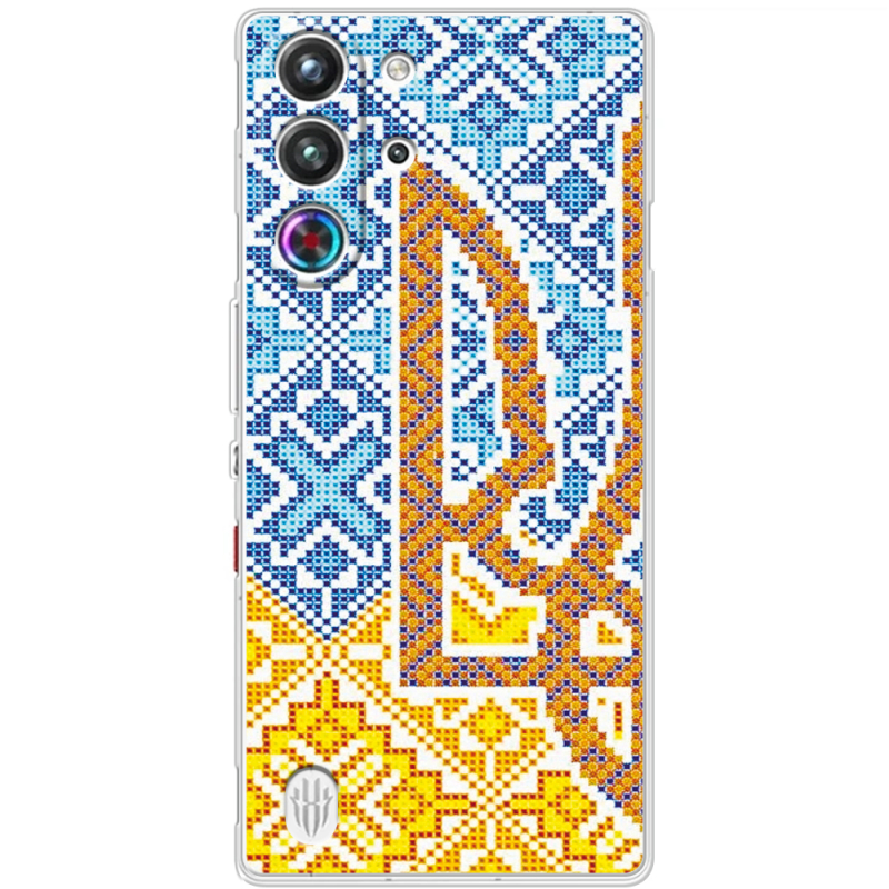 Чохол BoxFace Nubia RedMagic 10 Pro Тризуб Вишивка