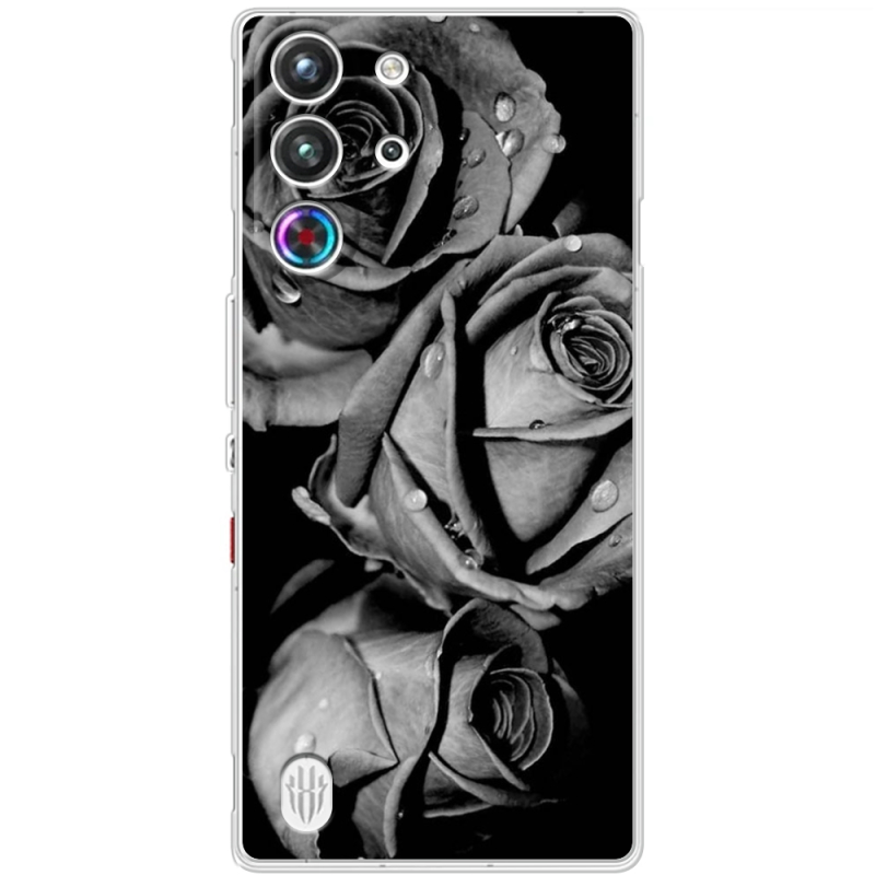 Чохол BoxFace Nubia RedMagic 10 Pro Black and White Roses