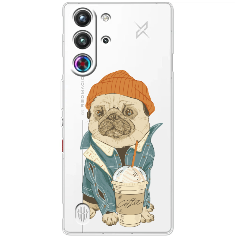 Прозорий чохол BoxFace Nubia RedMagic 10 Pro Dog Coffeeman