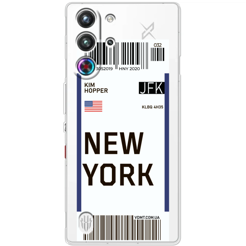 Прозорий чохол BoxFace Nubia RedMagic 10 Pro Ticket New York