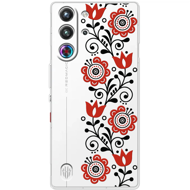 Прозорий чохол BoxFace Nubia RedMagic 10 Pro Ethno Ornament