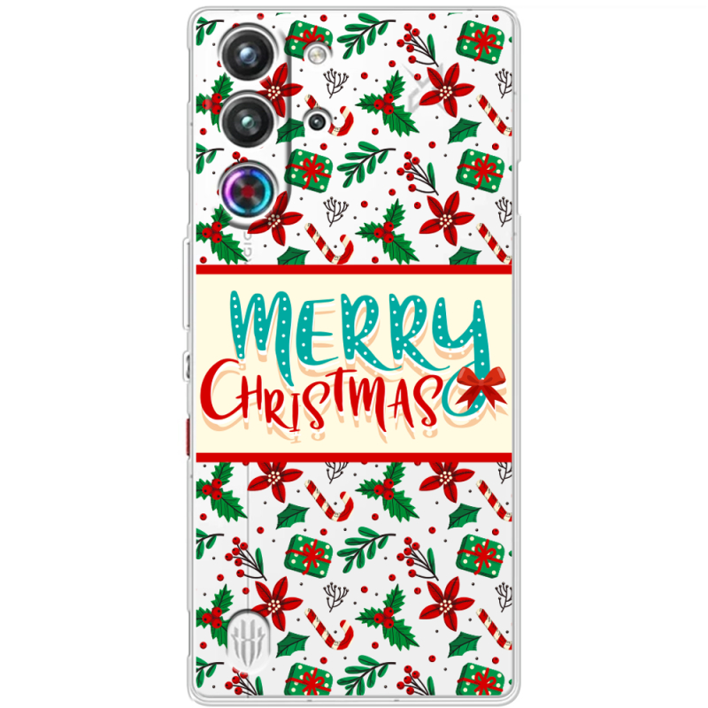 Прозорий чохол BoxFace Nubia RedMagic 10 Pro Vintage Christmas Pattern