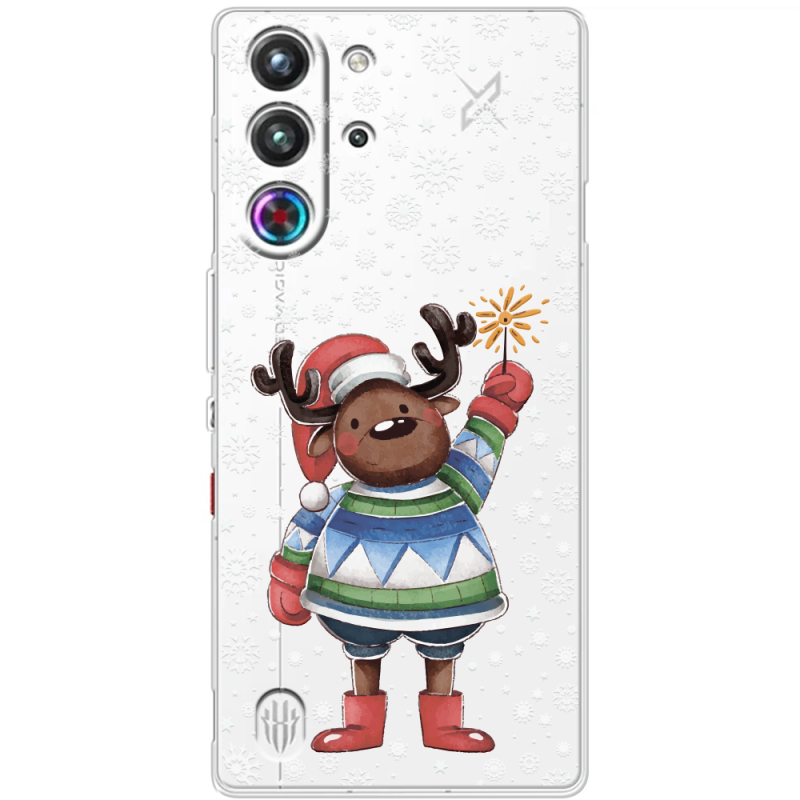 Прозорий чохол BoxFace Nubia RedMagic 10 Pro Christmas Deer with Snow