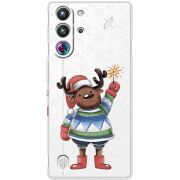 Прозорий чохол BoxFace Nubia RedMagic 10 Pro Christmas Deer with Snow