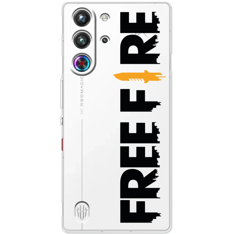 Прозорий чохол BoxFace Nubia RedMagic 10 Pro Free Fire Black Logo