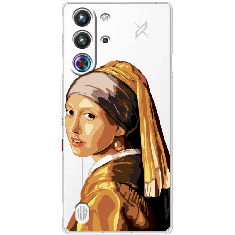 Прозорий чохол BoxFace Nubia RedMagic 10 Pro Девушка с жемчужной серёжкой