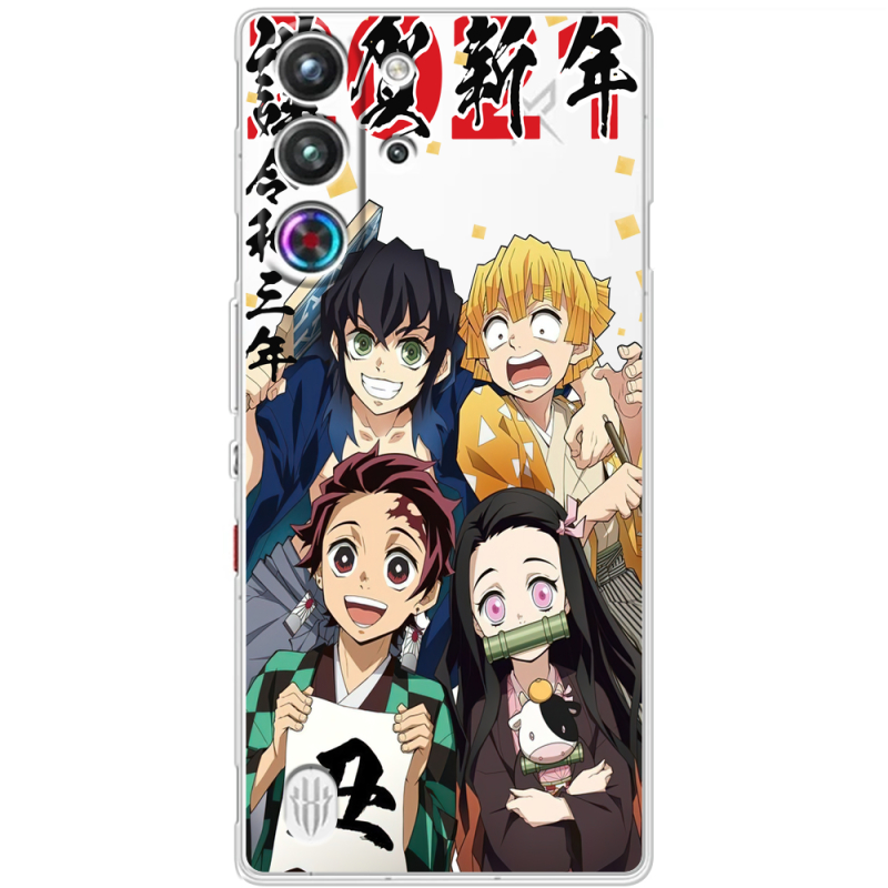 Прозорий чохол BoxFace Nubia RedMagic 10 Pro Незуко та друзі