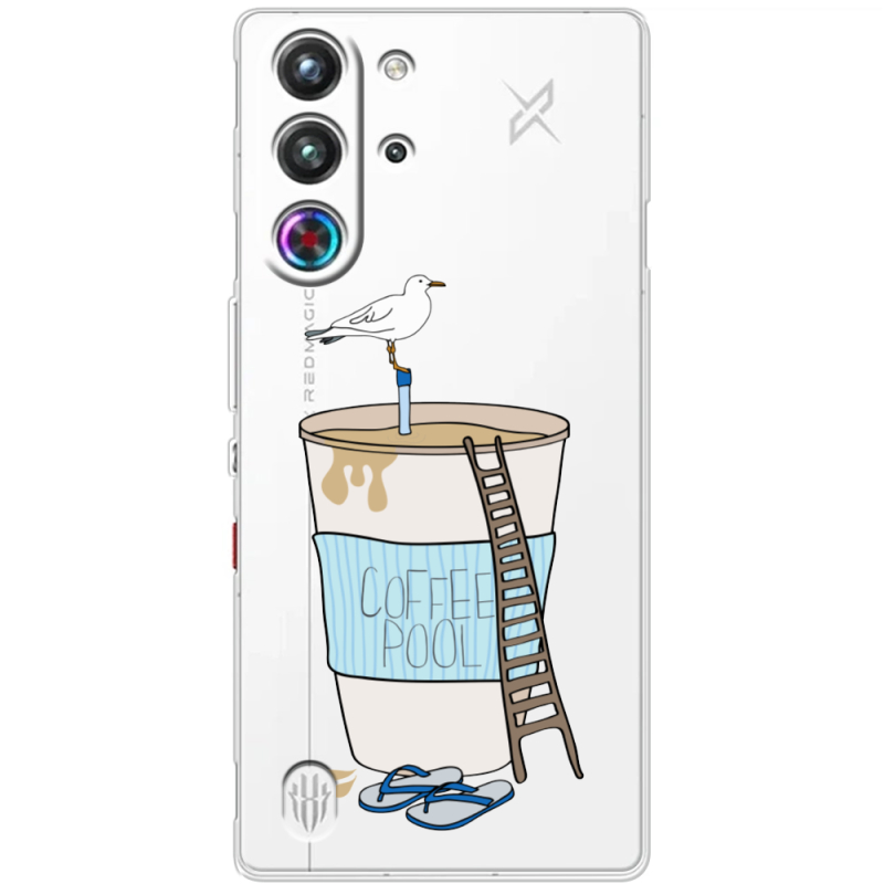 Прозорий чохол BoxFace Nubia RedMagic 10 Pro Segull in Cofee Pool