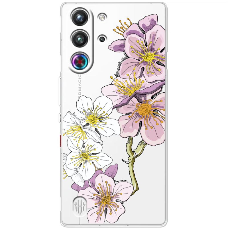 Прозорий чохол BoxFace Nubia RedMagic 10 Pro Cherry Blossom