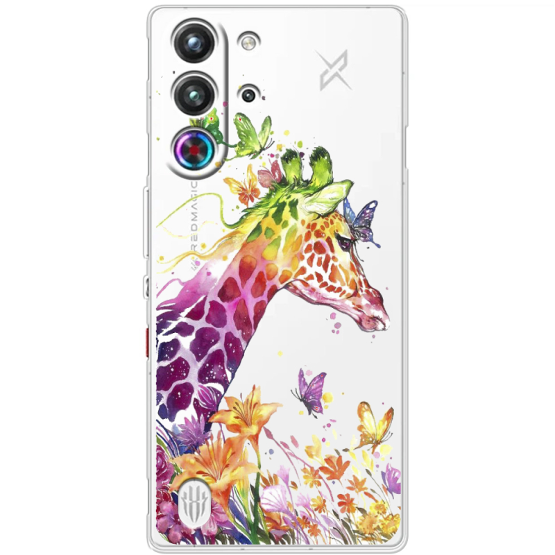 Прозорий чохол BoxFace Nubia RedMagic 10 Pro Colorful Giraffe