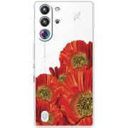 Прозорий чохол BoxFace Nubia RedMagic 10 Pro Red Poppies